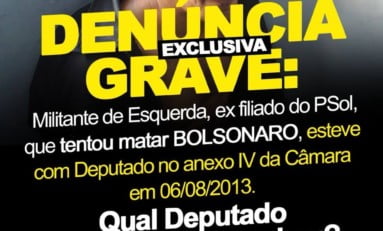 Agressor, militante de esquerda, ex-filiado do Psol, esteve com deputados na Câmara | Por Polibio Braga