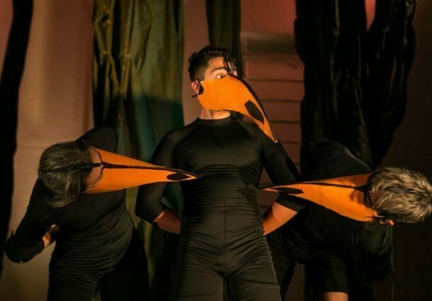 Espetáculo gratuito para crianças e adultos mescla dança, teatro e formas animadas para representar o maior bioma brasileiro