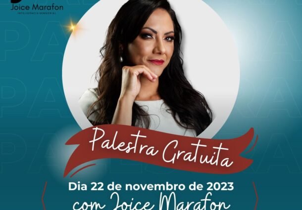 Palestra Gratuita de Joice Marafon sobre Inteligência e Consciência Sensorial na Casa de Eventos Blue Moon, em Canoas, RS