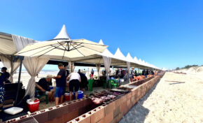 Paleta Atlântida leva a cultura do churrasco para mais de 3km na beira da praia no dia 27 de janeiro 