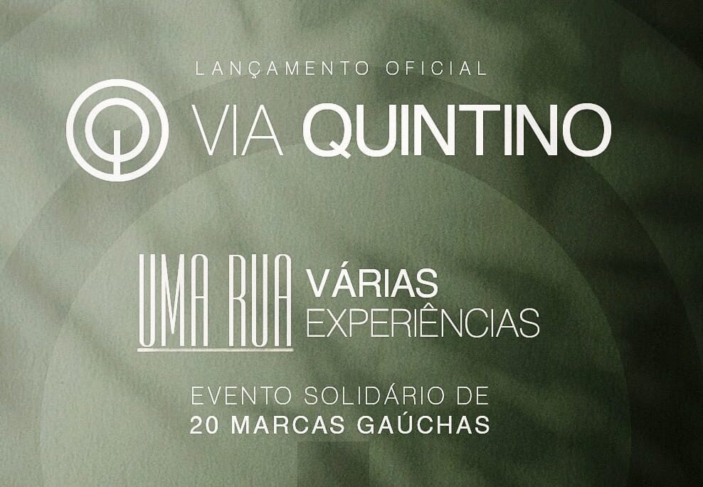 Evento solidário reunirá 20 marcas gaúchas na Rua Quintino Bocaiúva