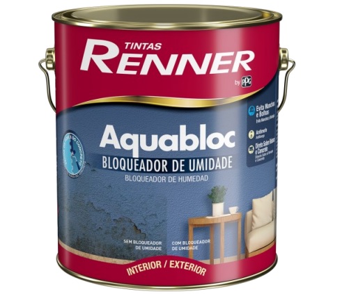 Aquabloc, produto Tintas Renner que bloqueia umidade