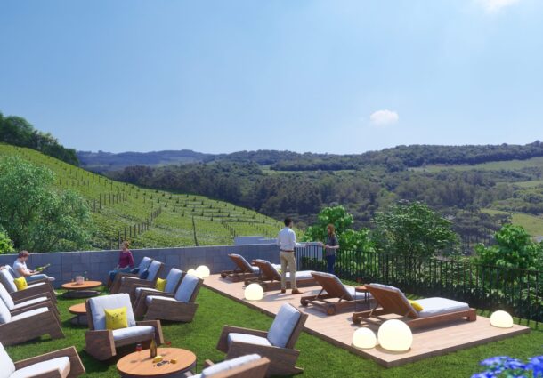 O encanto natural dos vinhedos gaúchos na Região Serrana do RS inspira o conceito do complexo Bacco Wine Heaven