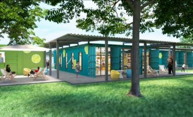 WimBelemDon recebe os contêineres para a biblioteca comunitária em Belém Novo