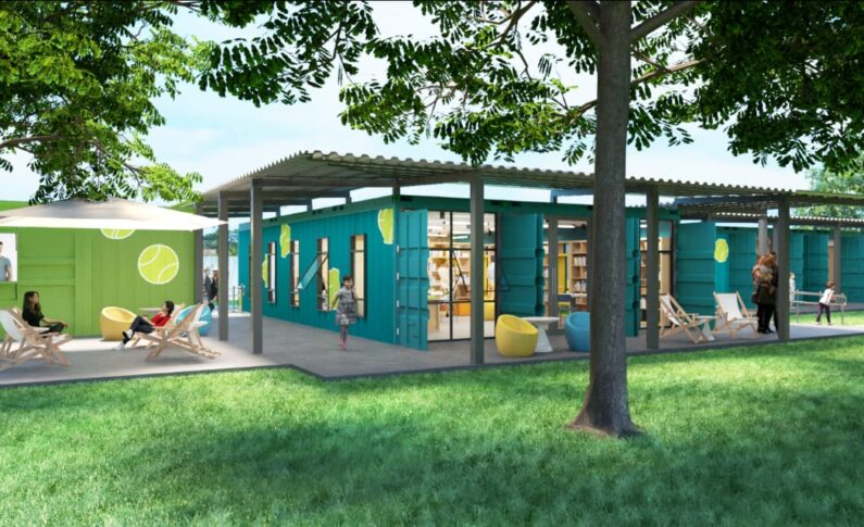 WimBelemDon recebe os contêineres para a biblioteca comunitária em Belém Novo