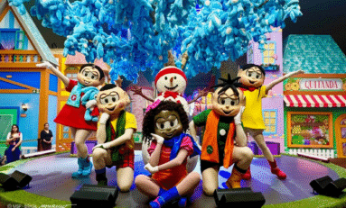 Turma da Mônica leva clima de inverno para o palco da Praça Sansão